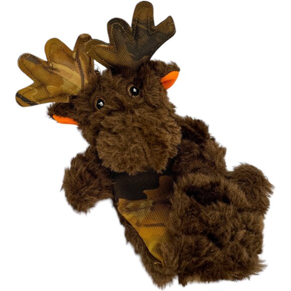Vibrant Life Tough Buddy Camo Moose Plush Dog Toy Level 3 Durable Squeaky Chew - Picture 8 of 15